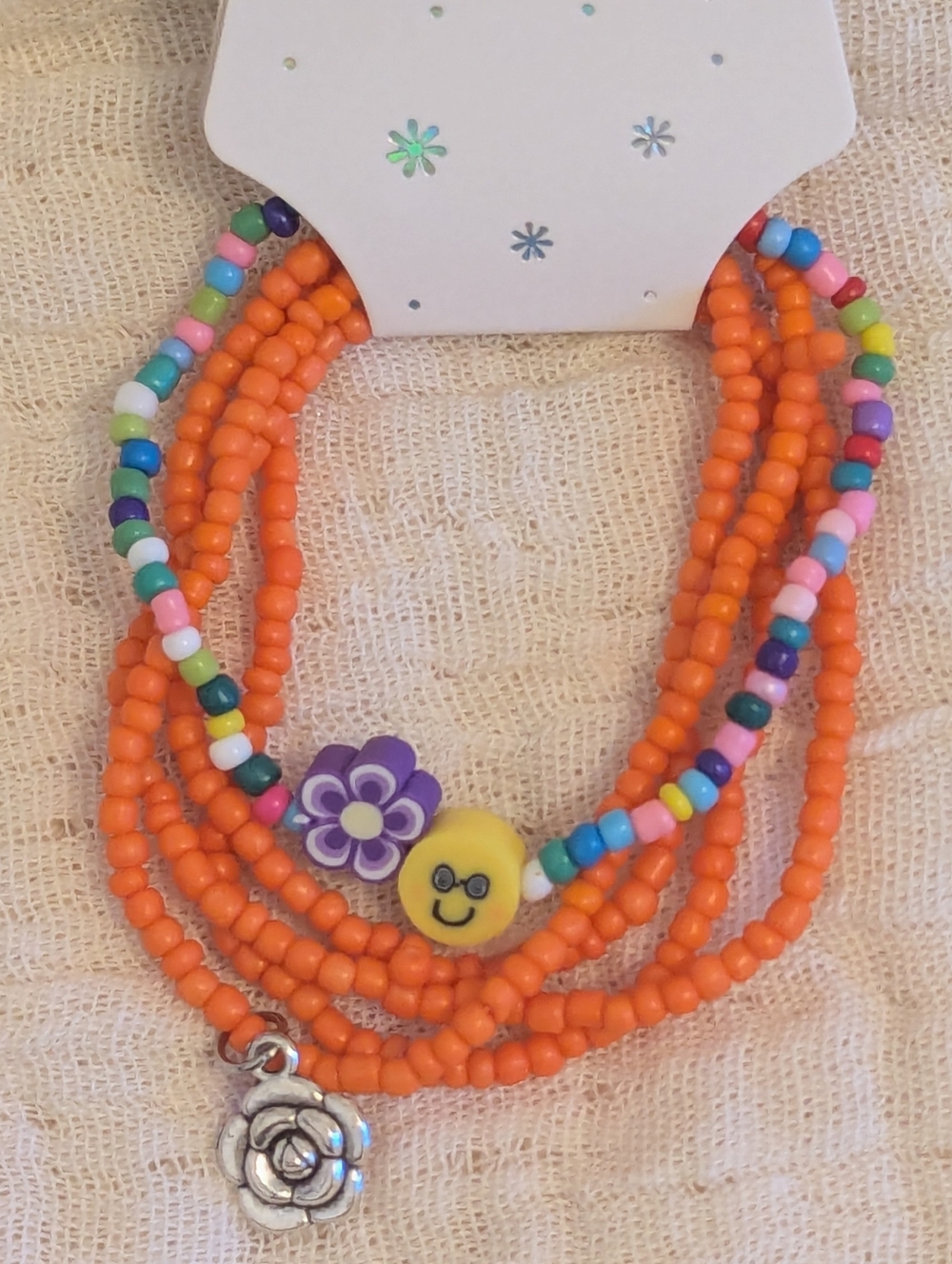 Smiley Beaded Stack Bracelet Boho Charm Style Choose Your Color - Picture 3 of 8